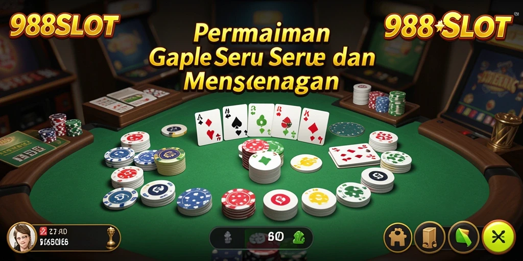 Screenshot utama 988SLOT menampilkan gameplay seru Gaple.