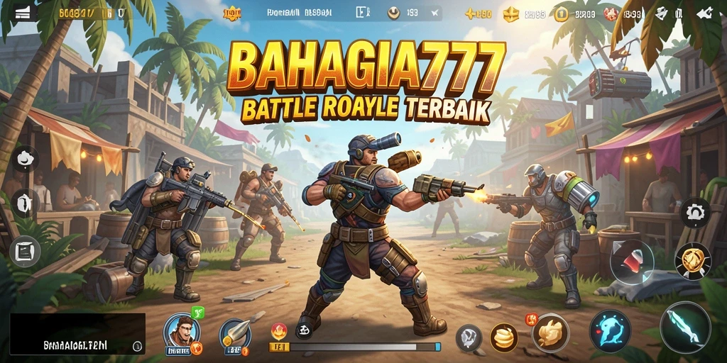 Tangkapan layar BAHAGIA777 menampilkan aksi mendebarkan dalam pertempuran Battle Royale.