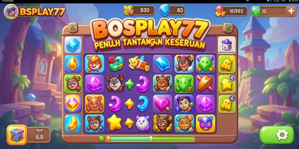 Tampilan menarik dari gameplay BOSPLAY77 yang penuh warna.