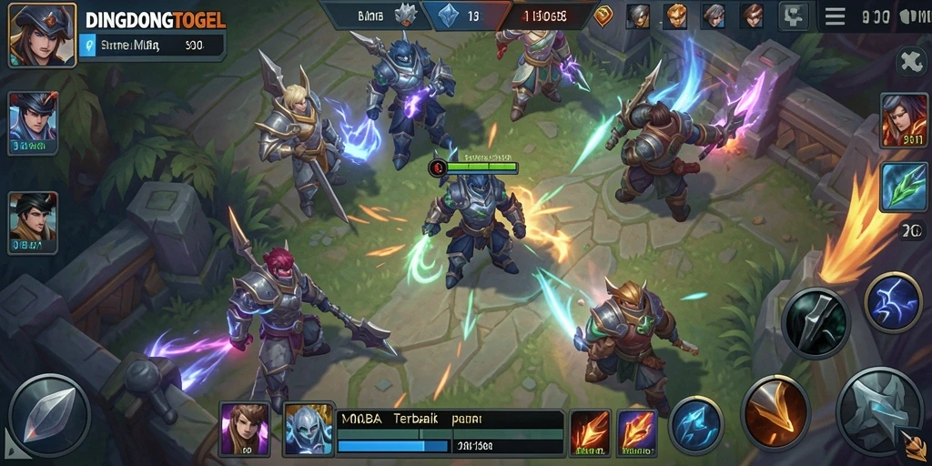 Tampilan gameplay DINGDONGTOGEL yang memukau dengan pertempuran strategis.