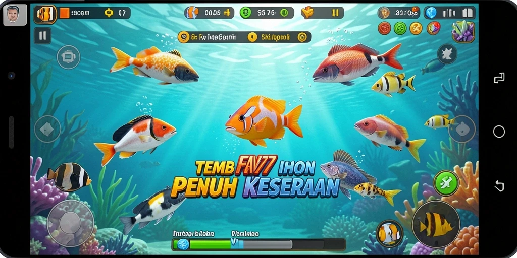 Screenshot FAV77 menampilkan aksi menembak ikan yang seru.