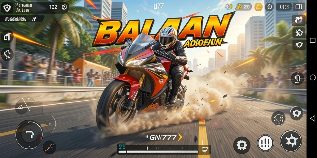 Gameplay seru GN777 dengan balapan motor yang mendebarkan.
