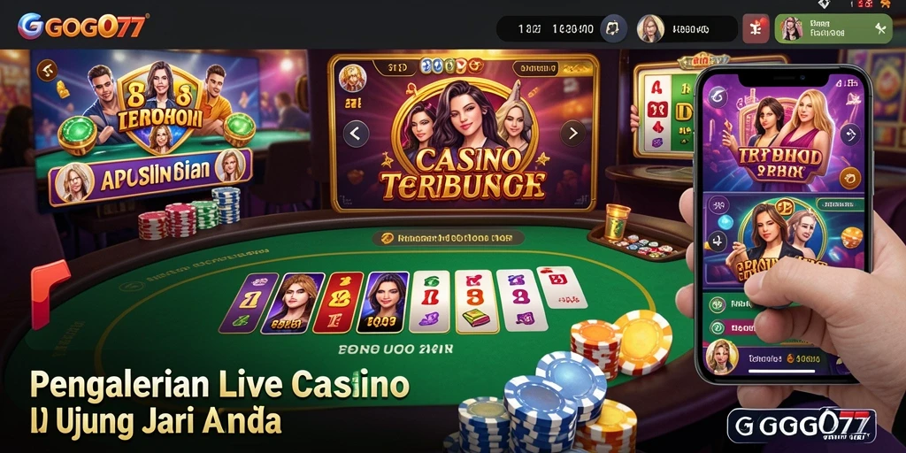 Screenshot gameplay GOGO77 yang menunjukkan suasana Live Casino.