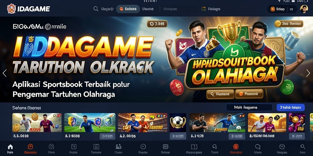 Screenshot IDAGAME menampilkan antarmuka taruhan olahraga yang menarik dan interaktif.