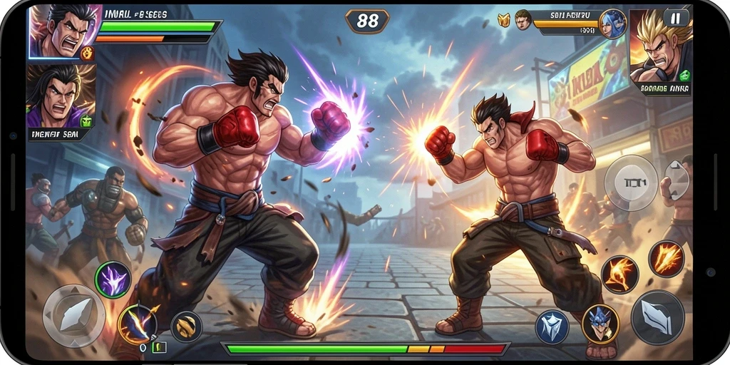 Gameplay seru dan intens dari IN88 yang menampilkan pertarungan karakter.