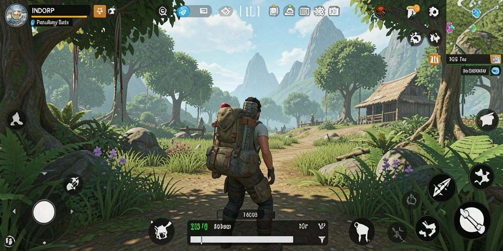 Screenshot permainan INDORP dengan visual menakjubkan di dunia terbuka.