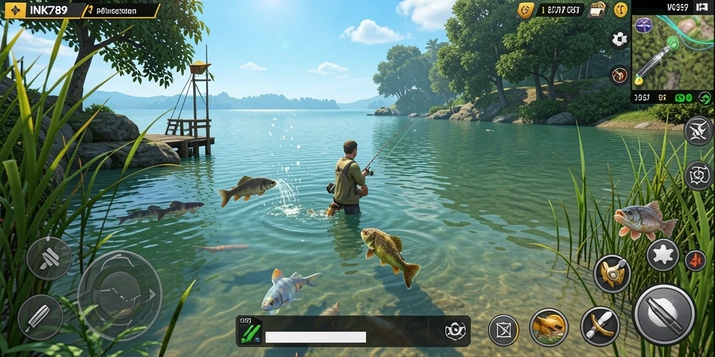 Tangkapan ikan yang megah dalam gameplay INK789.