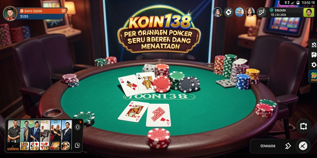 Gameplay KOIN138 yang menegangkan dan seru dalam permainan Poker.