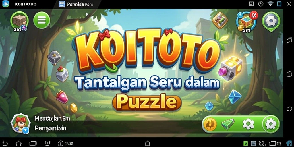 Tampilan gameplay puzzle KOITOTO yang menantang dan menarik.