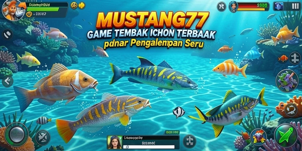 Gameplay seru menembak ikan dalam MUSTANG77.