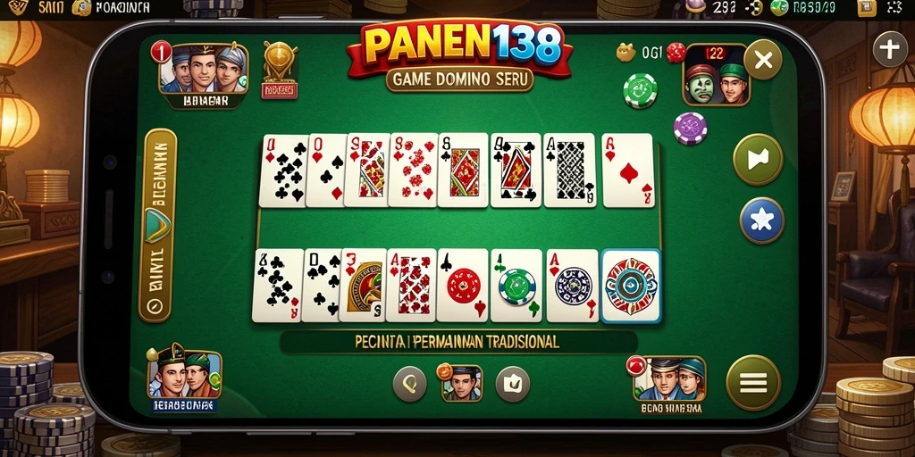 Screenshot gameplay seru dari permainan Domino PANEN138.