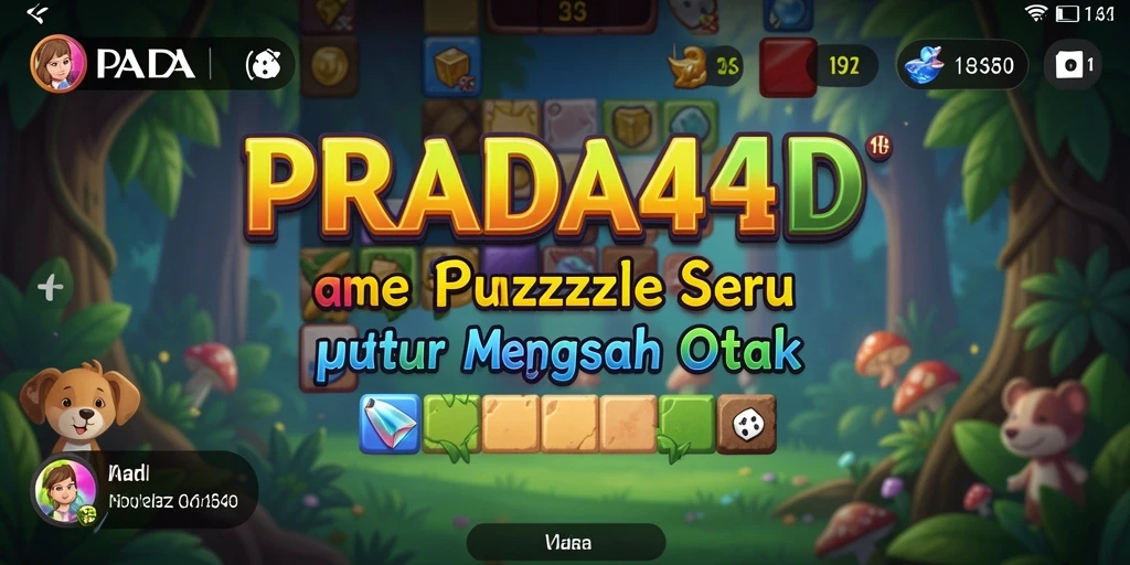 Tampilan gameplay utama PRADA4D dengan teka-teki menarik.
