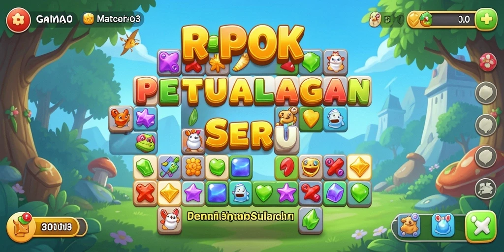 Tampilan gameplay seru RPOK dengan kombinasi warna yang menarik.