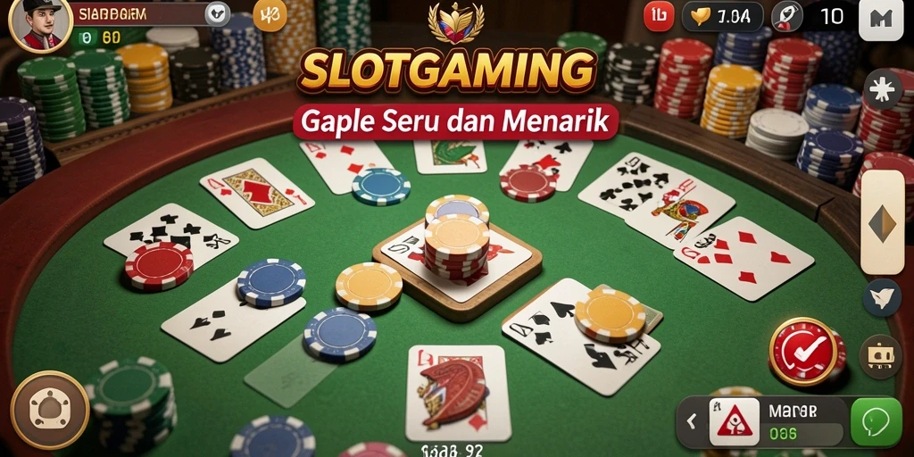 Tampilan screenshot gameplay Gaple yang menarik dan interaktif.