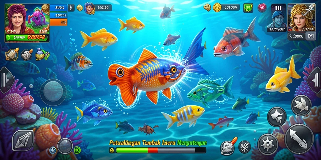 Tangkapan layar gameplay <strong>SVIP4</strong> menampilkan suasana seru saat berburu ikan.