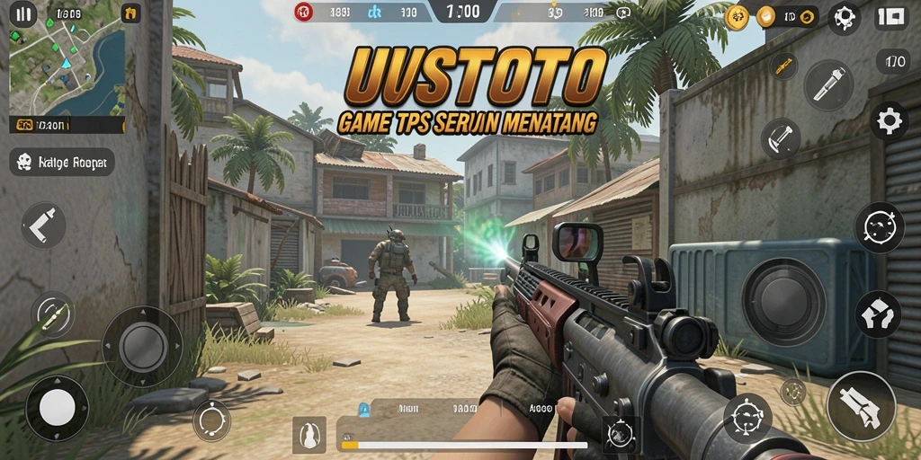 Gameplay UUSTOTO yang seru dalam medan tempur yang mendebarkan.